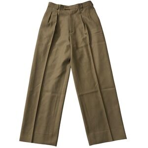 (W/ FLAW 2HOLES)Vintage Saint Laurent RiveGauche  Pleated WideLeg Trousers CC23
